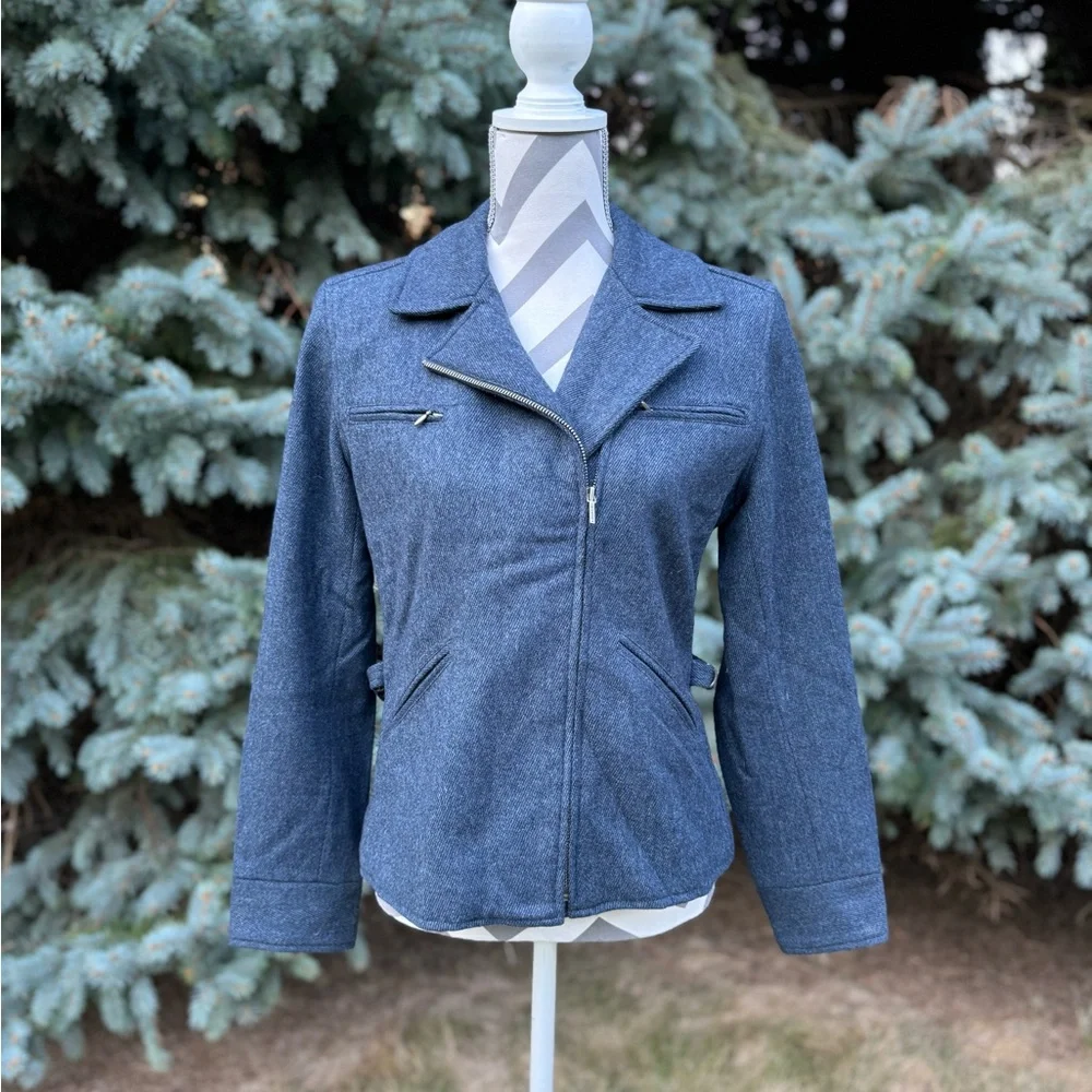 Lauren Ralph Lauren wool moto jacket - Picture 1 of 11